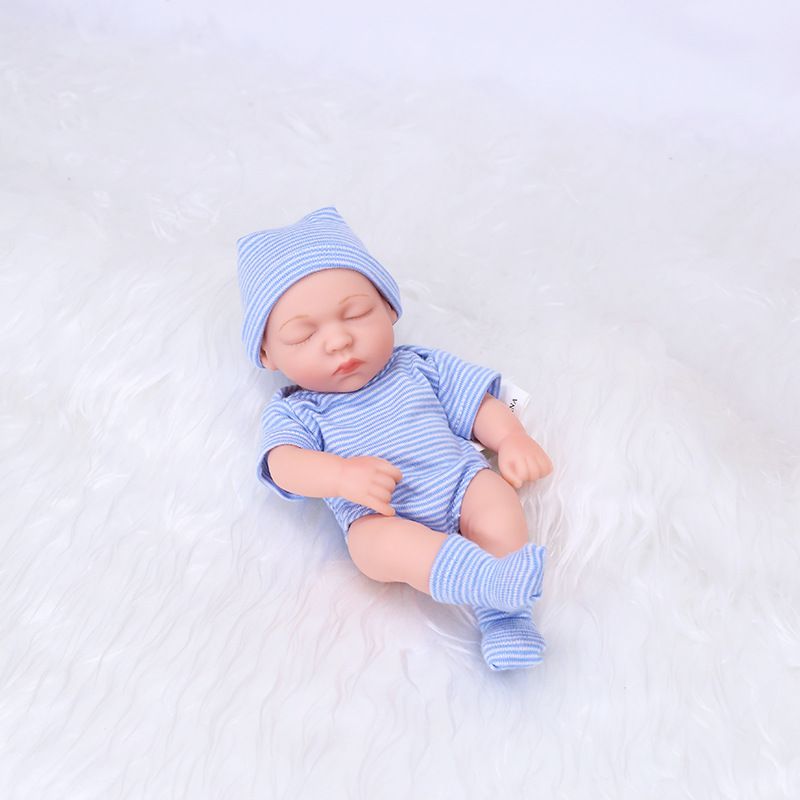 TIOZONEY - Muñeca bebe reborn vinilo de silicona juguetes para 19cm