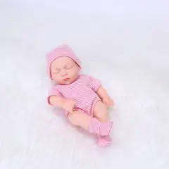 TIOZONEY - Muñeca bebe reborn vinilo de silicona juguetes para 19cm