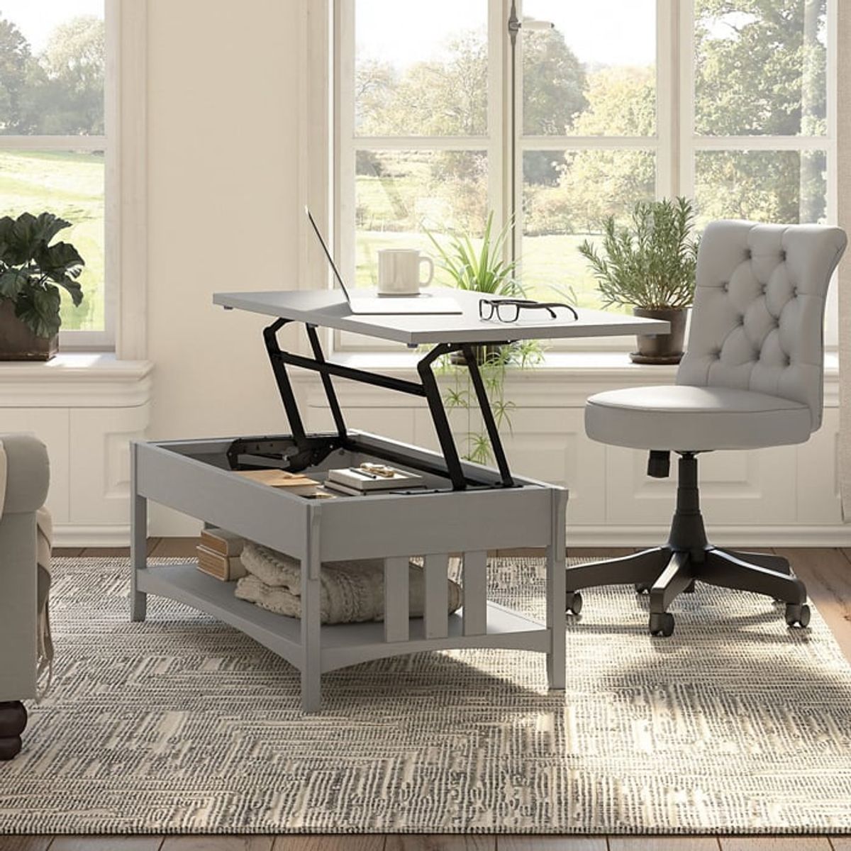 MSA MUEBLES SANTA ANA - Mesa de Centro Elevable Cod Gray