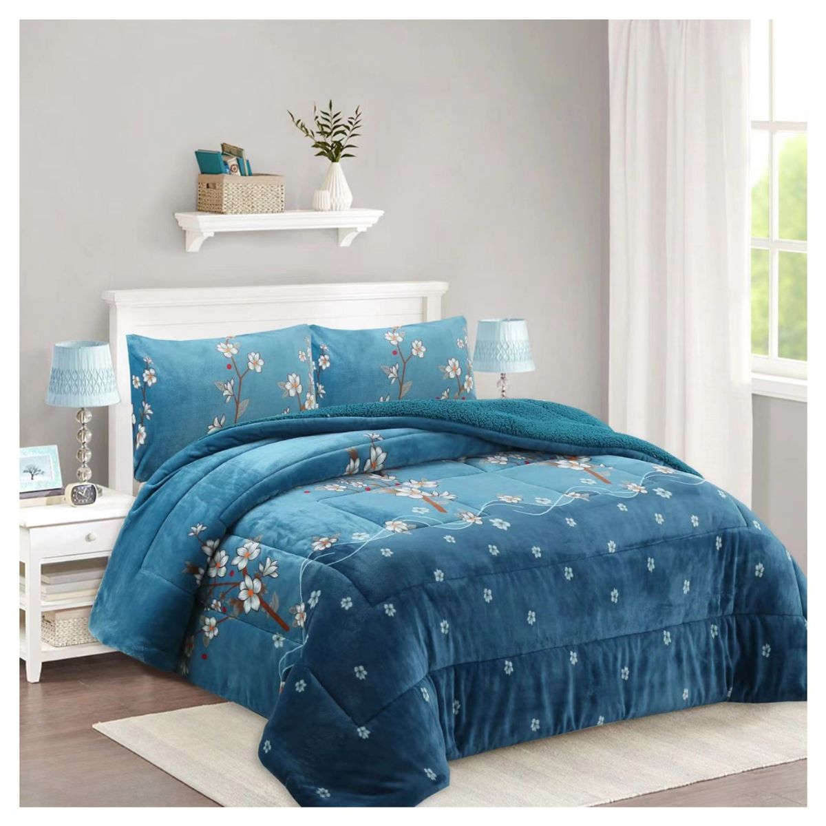 GENERICO - Cobertor Invierno Plush Con Chiporro 2 Plazas Diseños