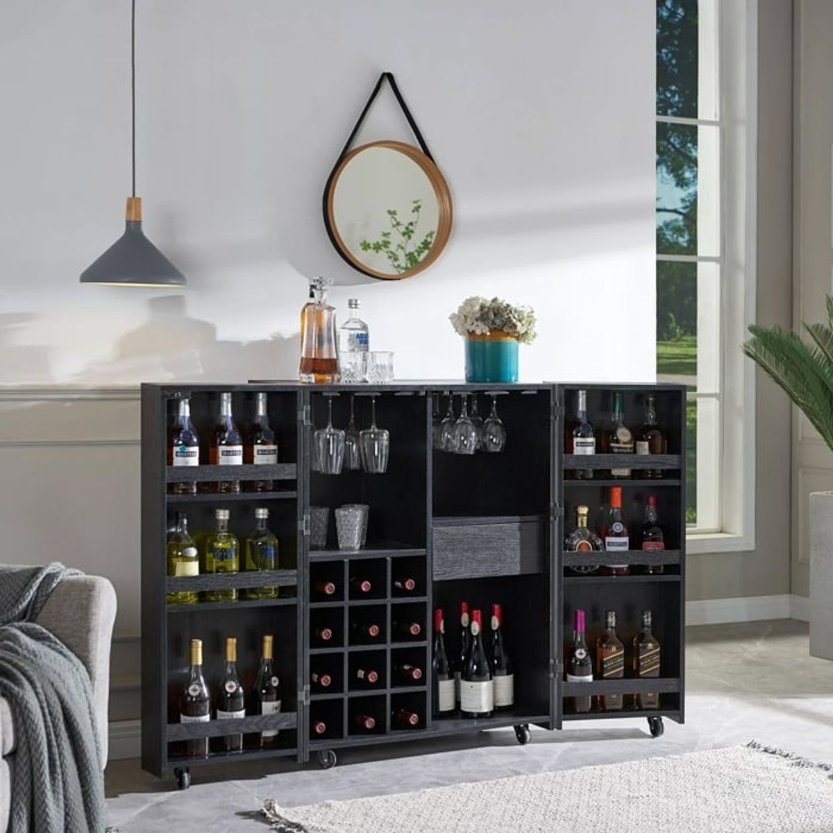 MSA MUEBLES SANTA ANA - Bar Plegable Color Black