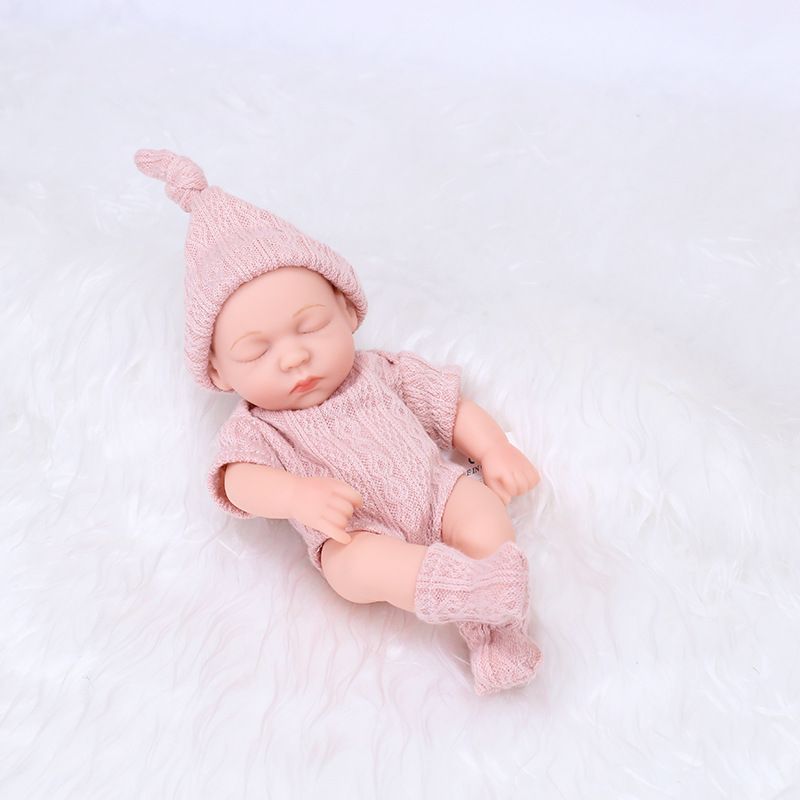 TIOZONEY - Muñeca bebe reborn vinilo de silicona juguetes para 19cm