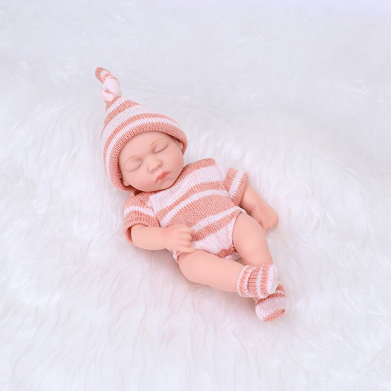 TIOZONEY - Muñeca bebe reborn vinilo de silicona juguetes para 19cm