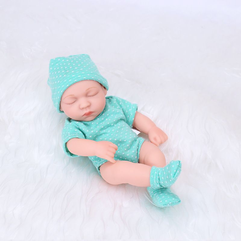 TIOZONEY - Muñeca bebe reborn vinilo de silicona juguetes para 19cm