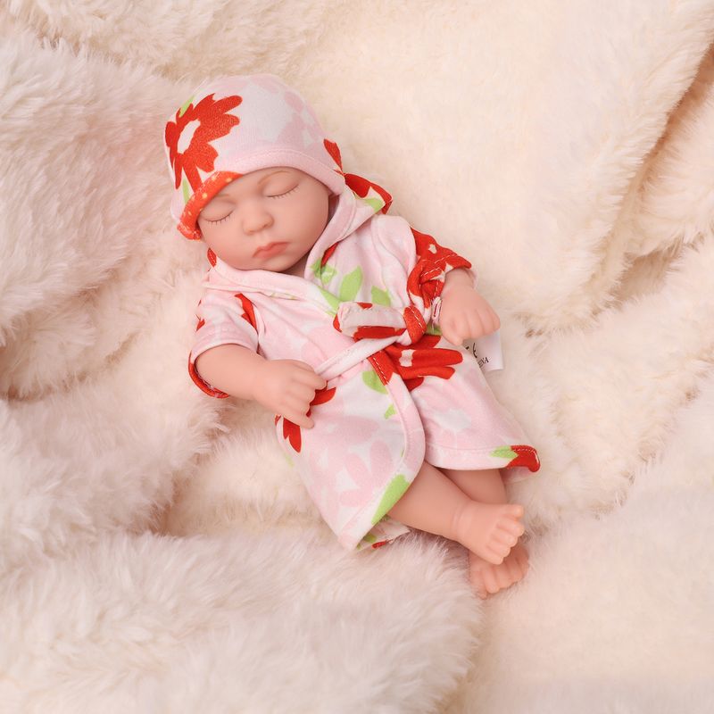TIOZONEY - Muñeca bebe reborn vinilo de silicona juguetes para 19cm