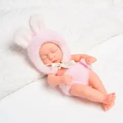 TIOZONEY - Muñeca bebe reborn vinilo de silicona juguetes para 19cm