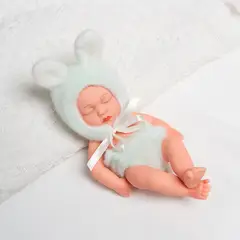 TIOZONEY - Muñeca bebe reborn vinilo de silicona juguetes para 19cm
