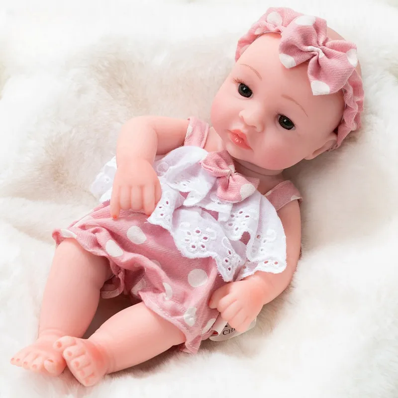 TIOZONEY - Muñeca bebe reborn vinilo de silicona juguetes para 30cm