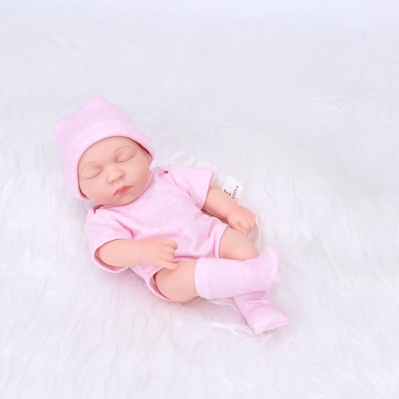 TIOZONEY - Muñeca bebe reborn vinilo de silicona juguetes para 19cm