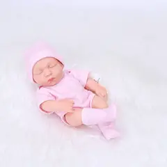 TIOZONEY - Muñeca bebe reborn vinilo de silicona juguetes para 19cm