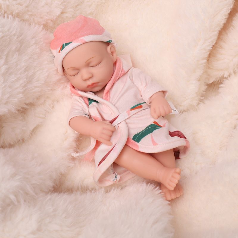 TIOZONEY - Muñeca bebe reborn vinilo de silicona juguetes para 19cm