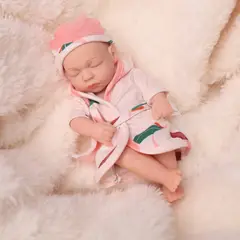 TIOZONEY - Muñeca bebe reborn vinilo de silicona juguetes para 19cm