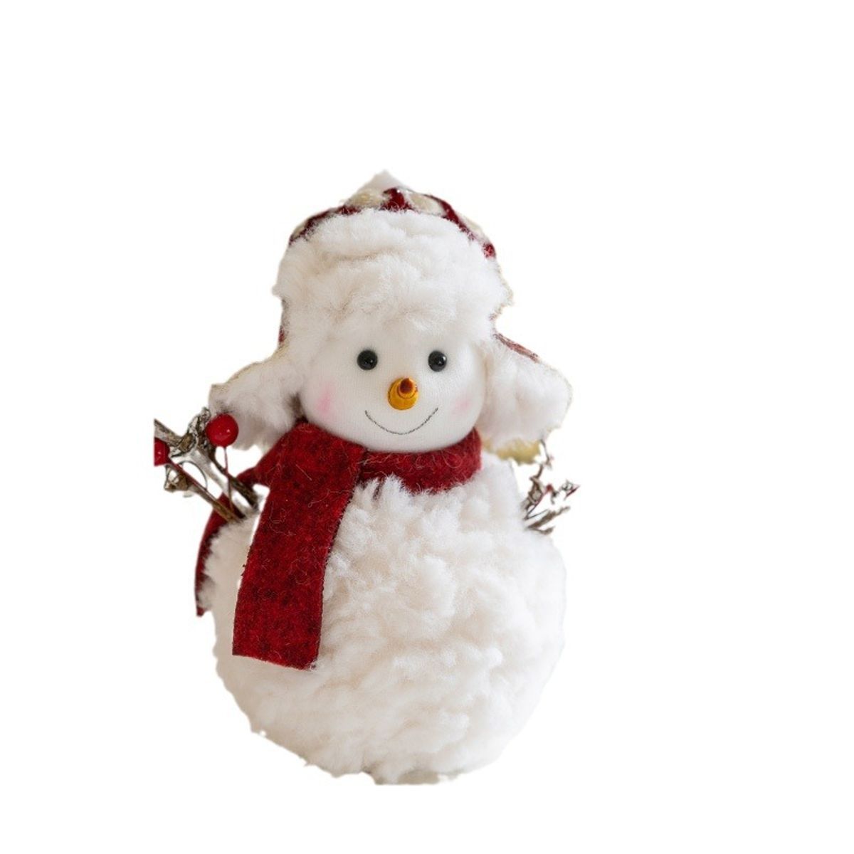 TIOZONEY - Muñeco de nieve de peluche navideño - 18cm