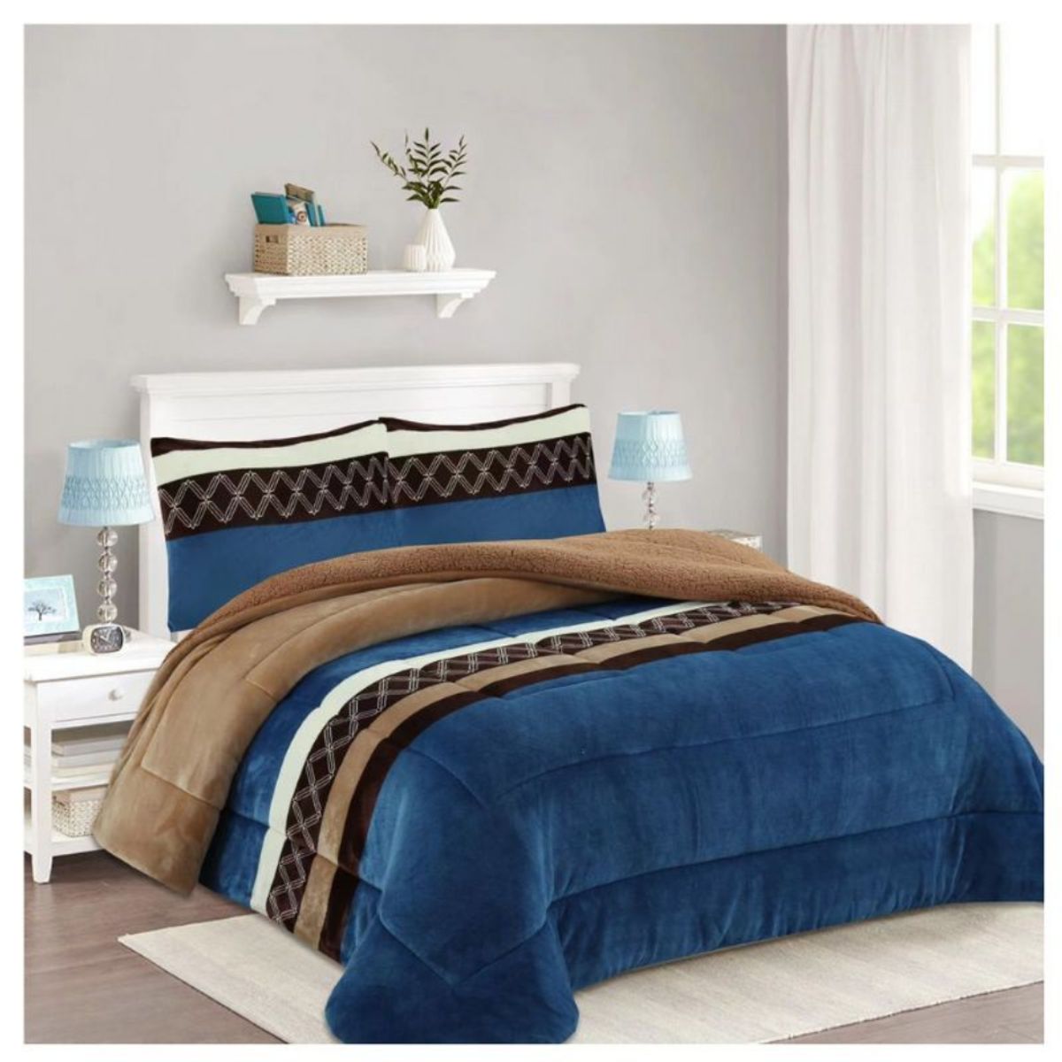 GENERICO - Cobertor Invierno Plush Con Chiporro 2 Plazas Diseños