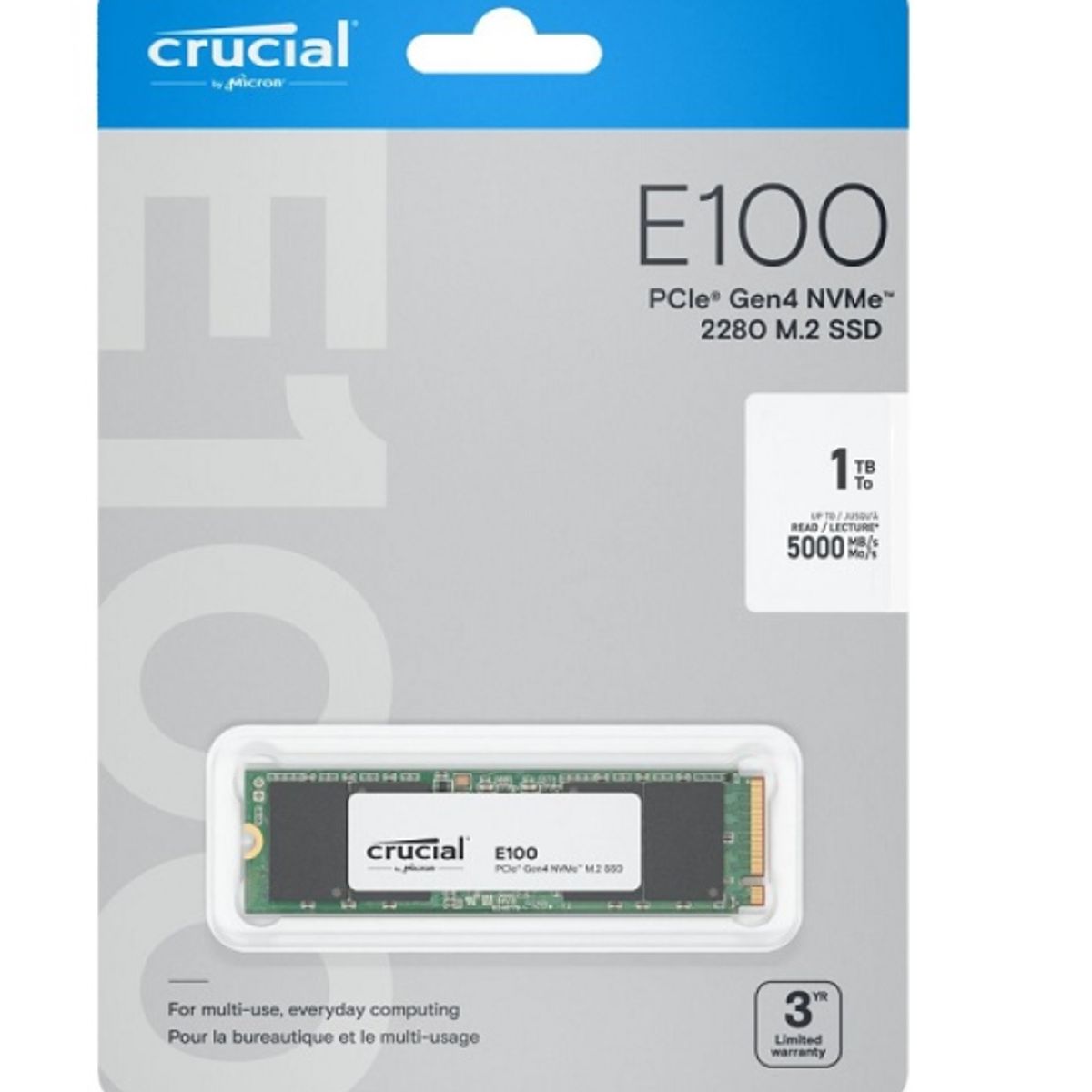 CRUCIAL - SSD M.2 (2280) - 1 TB - Crucial NVMe PCIe 4.0 x4 - 5000MB/s