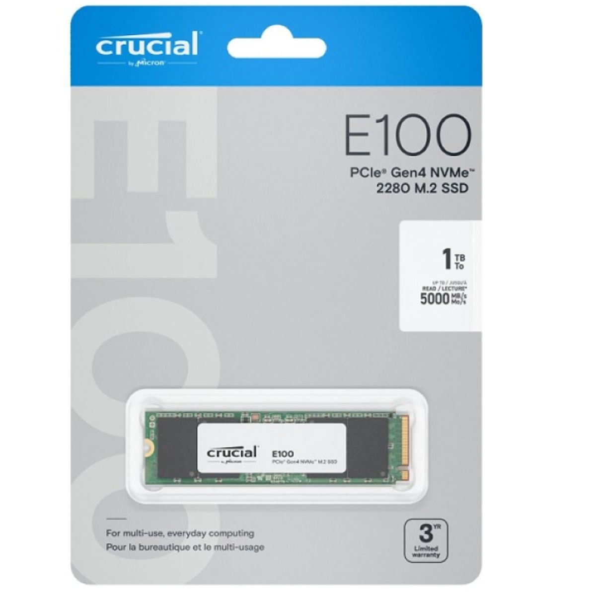 CRUCIAL - SSD M.2 (2280) - 1 TB - Crucial NVMe PCIe 4.0 x4 - 5000MB/s