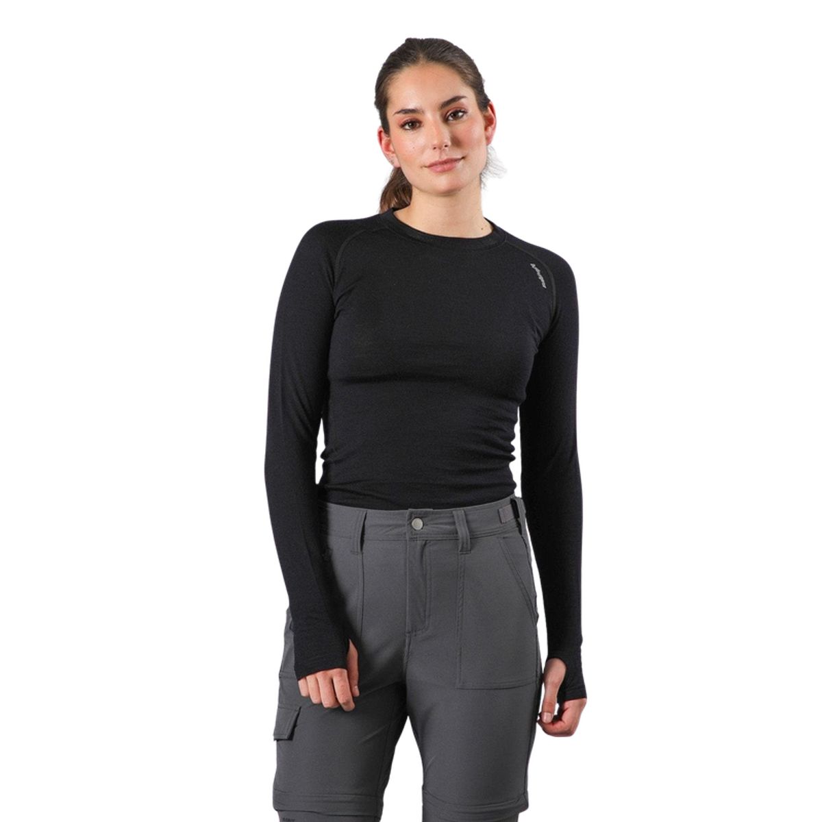 ANDESGEAR - Primera Capa Expedicion Lana Merino Mujer Negro