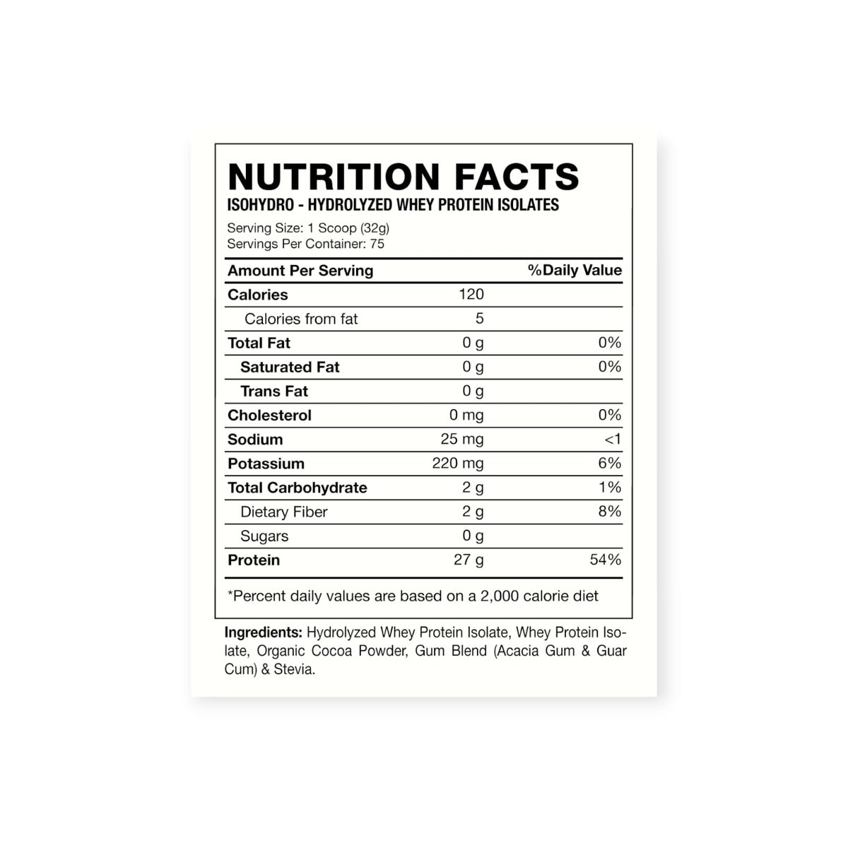 HEXACORE - PROTEINA ISO HYDRO 5LIBRAS 75 SV COOKIES - HEXACORE