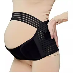 GENERICO - Faja Maternal Soporte Prenatal Embarazada Fajas 3 Etapas Negro L