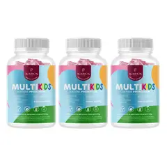 KARUNLIFE - Pack Triple Gomitas MultiKids 180 un Sabor Cereza Karun Life