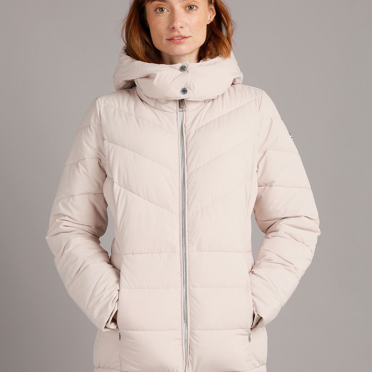 CALVIN KLEIN - Parka Strech Packable Beige Calvin Klein