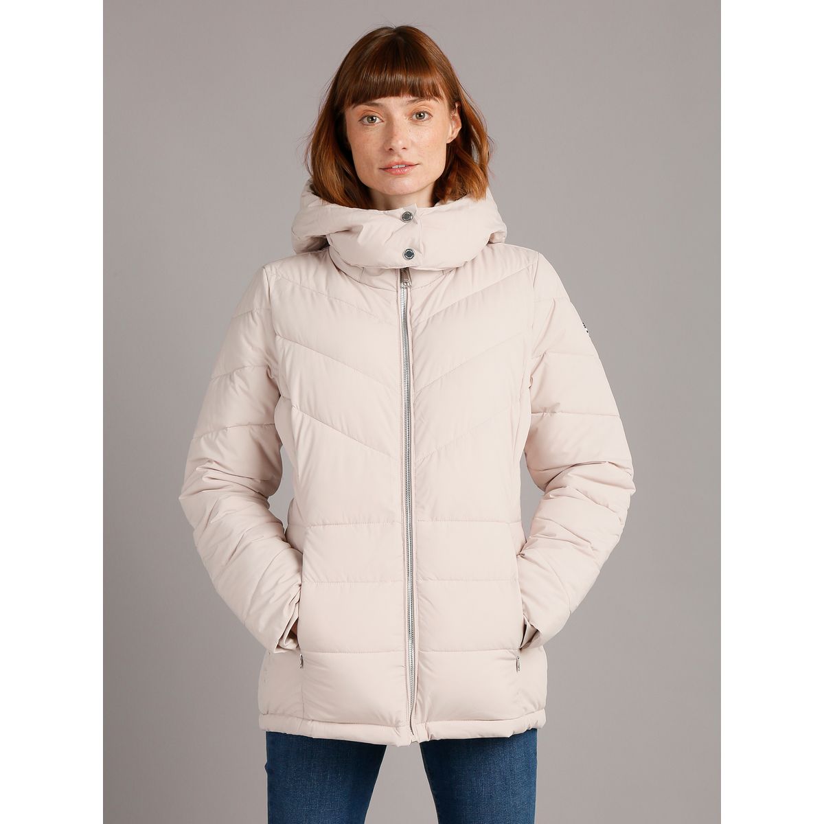 CALVIN KLEIN - Parka Strech Packable Beige Calvin Klein