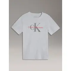 CALVIN KLEIN - Polera Niño CK Monogram Gris