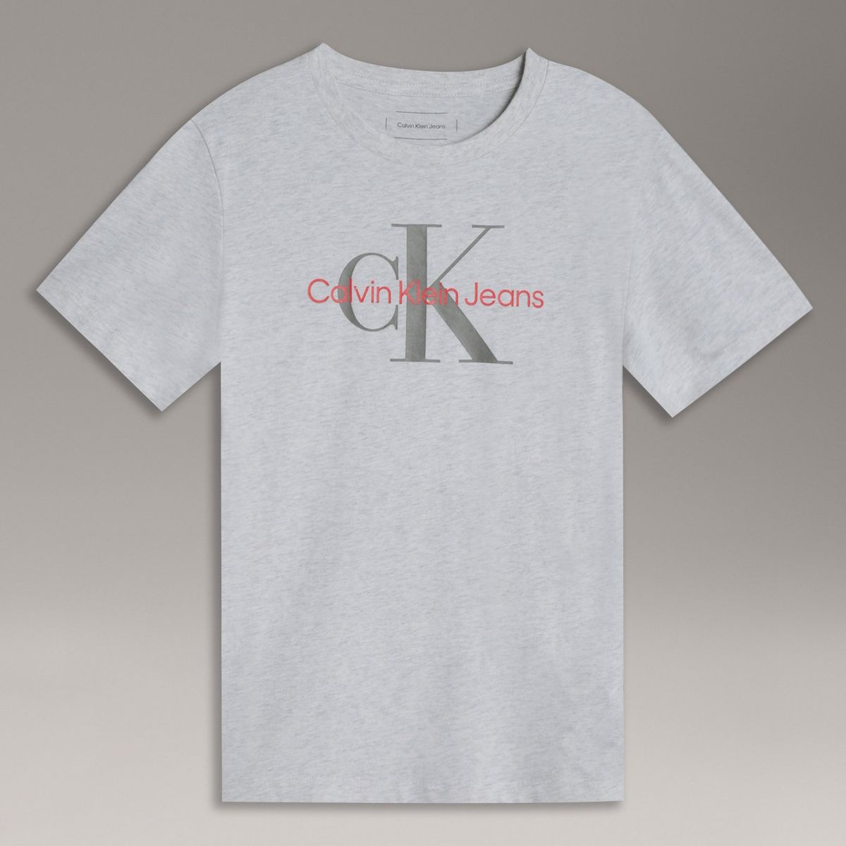 CALVIN KLEIN - Polera Niño CK Monogram Gris Calvin Klein
