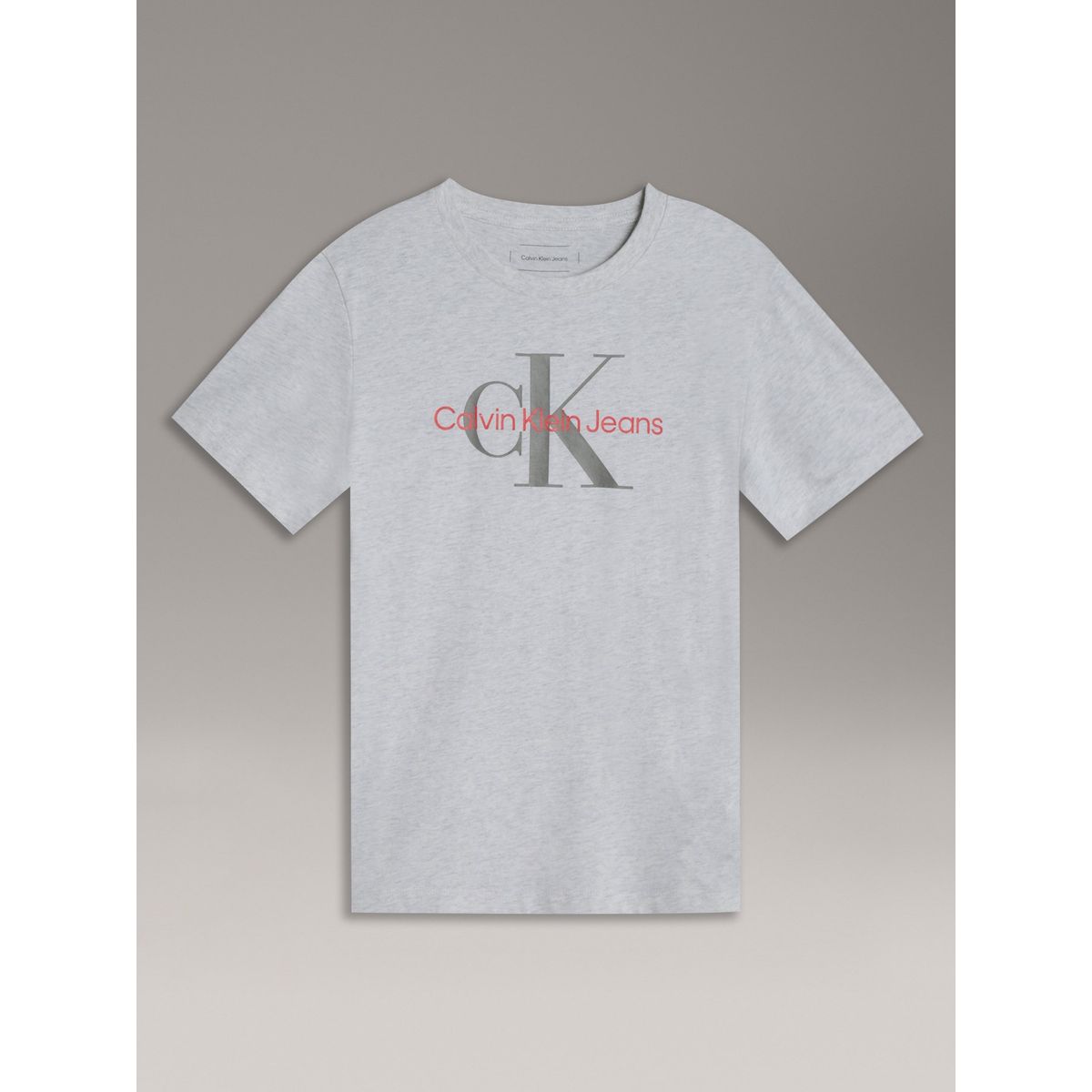 CALVIN KLEIN - Polera Niño CK Monogram Gris Calvin Klein