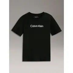 CALVIN KLEIN - Polera Niño Logo Negro