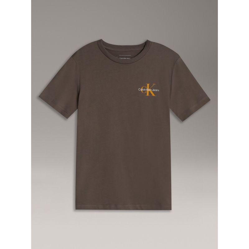 CALVIN KLEIN - Polera Niño Chest Monologo Café Calvin Klein