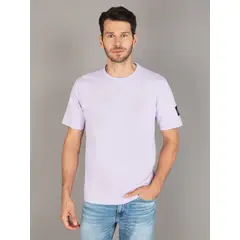 CALVIN KLEIN - Polera Badge Regular Lila