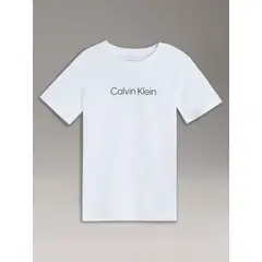 CALVIN KLEIN - Polera Niño Logo Blanco