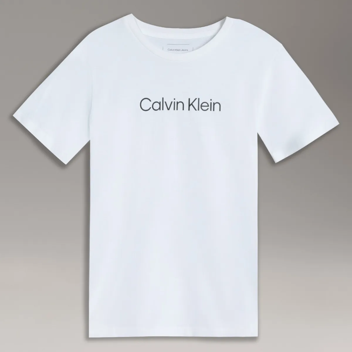 CALVIN KLEIN - Polera Niño Logo Blanco Calvin Klein