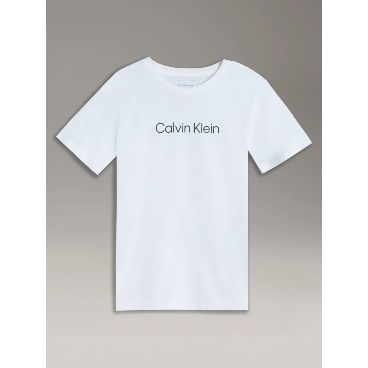 CALVIN KLEIN - Polera Niño Logo Blanco Calvin Klein