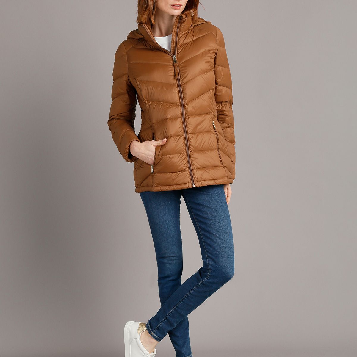 CALVIN KLEIN - Parka Down Packable Café Calvin Klein