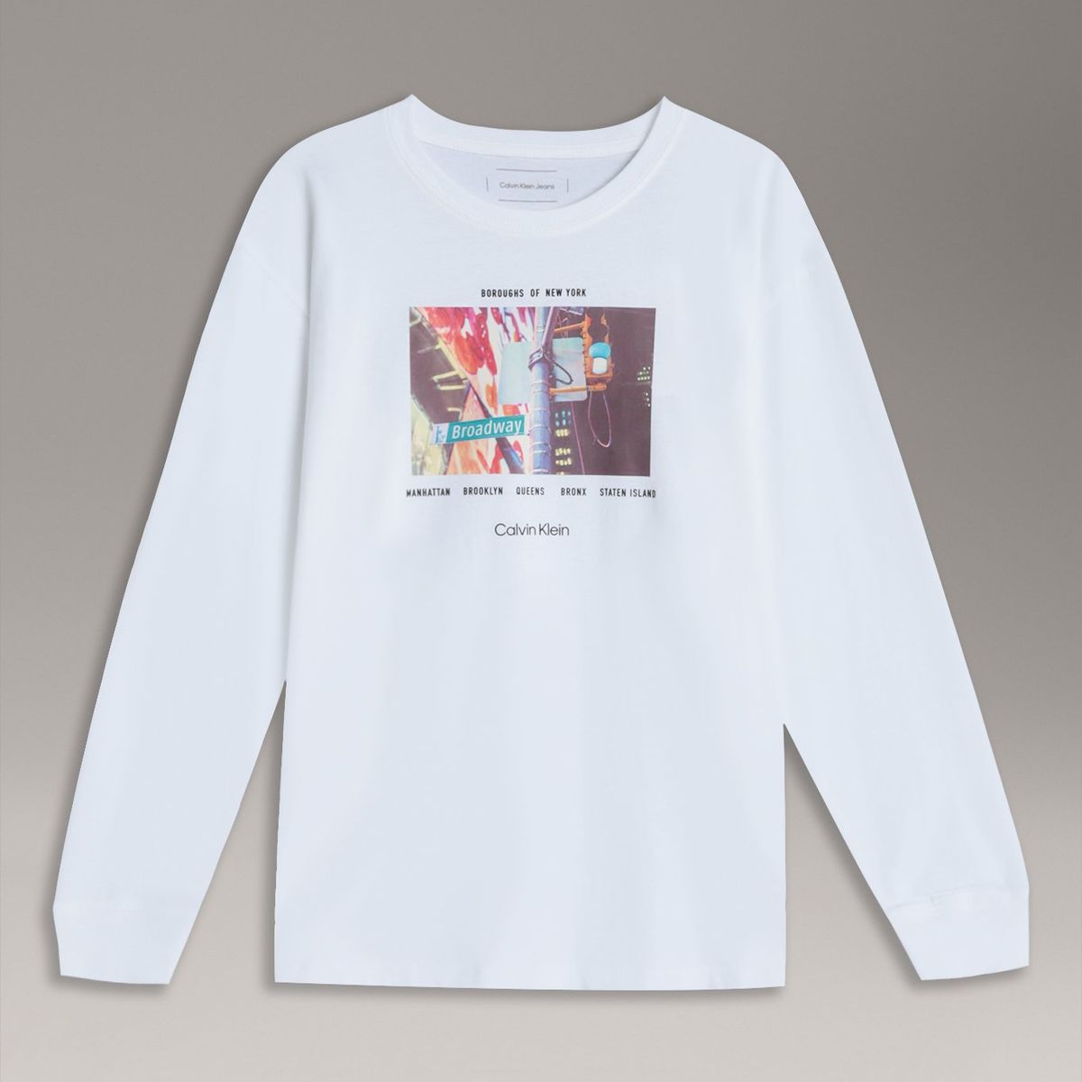 CALVIN KLEIN - Polera Niño City Photo Graphic Blanco Calvin Klein