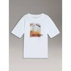 CALVIN KLEIN - Polera Niño City Scene Relaxed Blanco