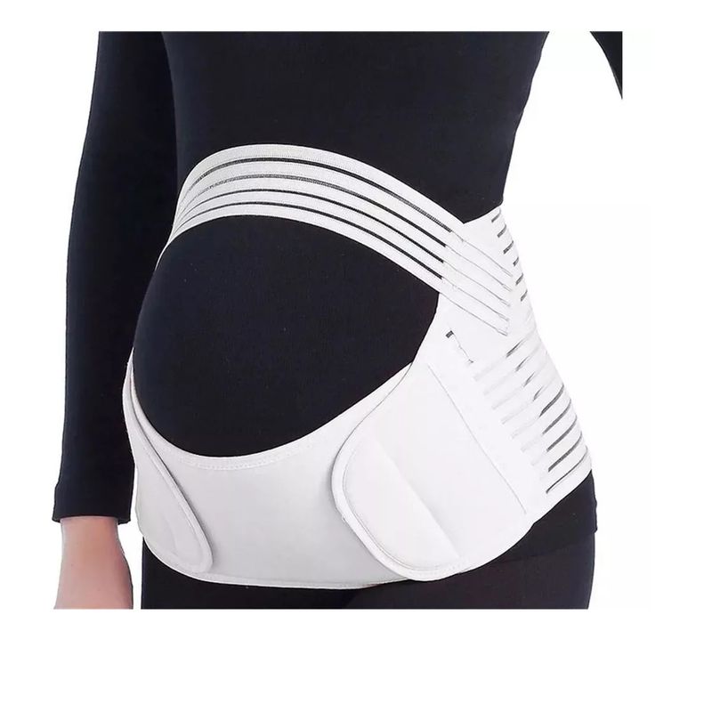 GENERICO - Faja Maternal Soporte Prenatal Embarazada Fajas 3 Etapas Blanco L