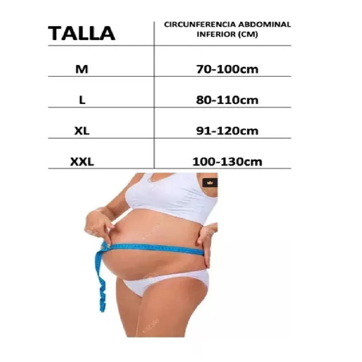 GENERICO - Faja Maternal Soporte Prenatal Embarazada Fajas 3 Etapas Blanco XL