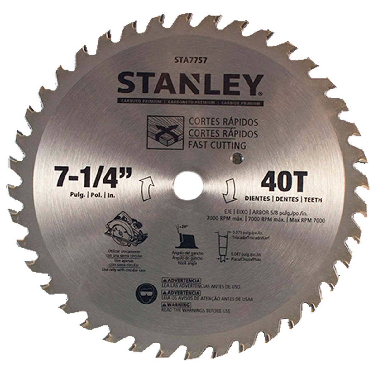 STANLEY - Discos de sierra 7-1/4' Stanley STA7757