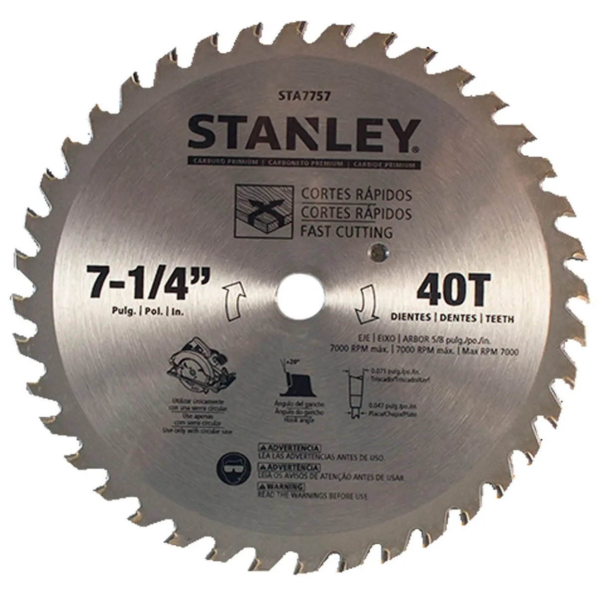 STANLEY - Discos de sierra 7-1/4' Stanley STA7757