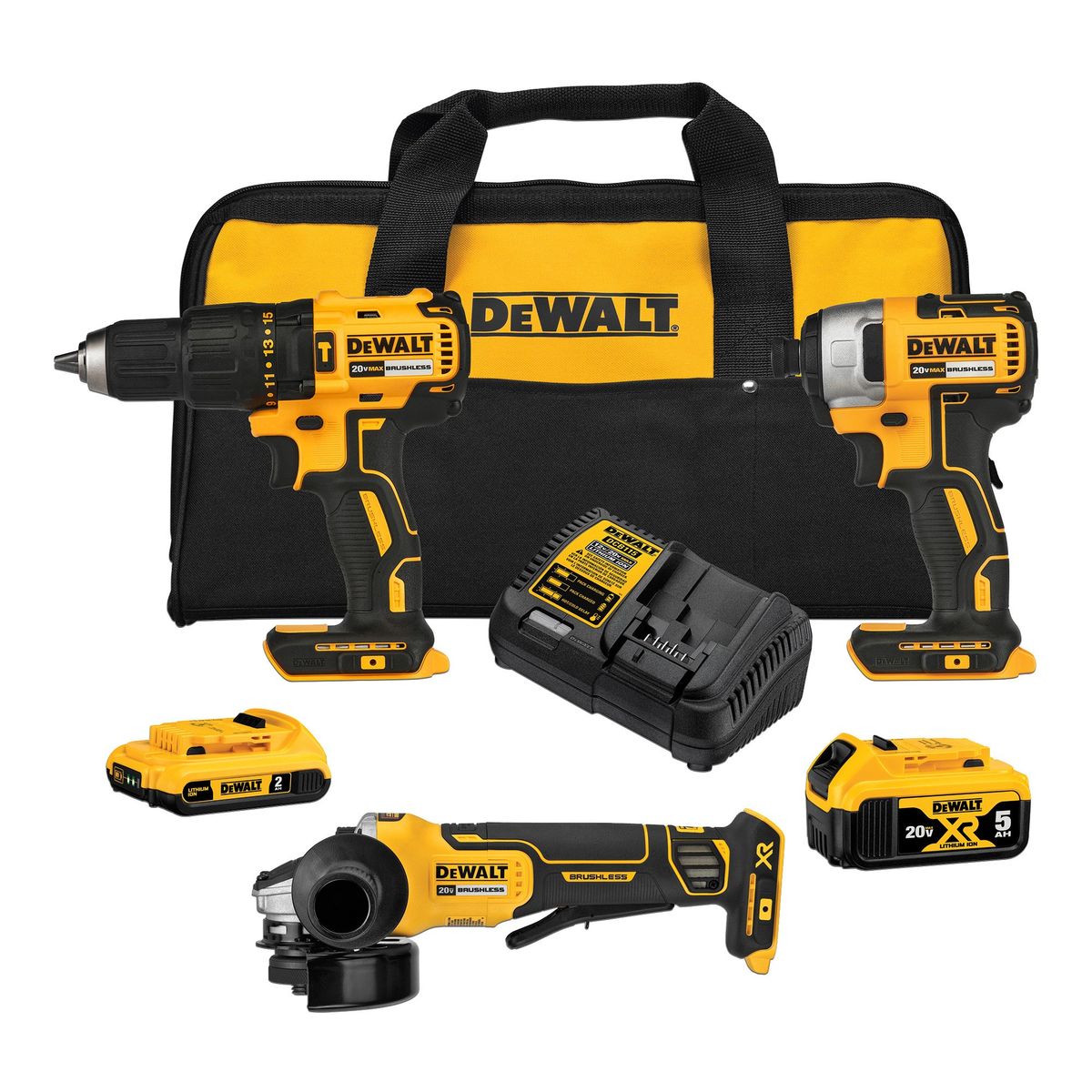 DEWALT - Kit Herramientas 20V MÁX + accesorios DEWALT DCK332D1P1-B2