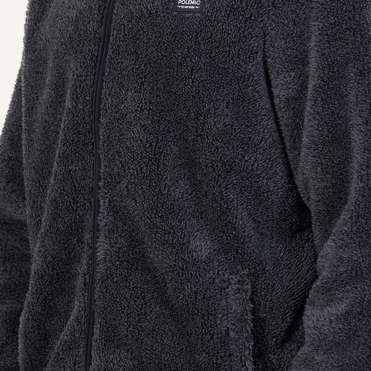 POLEMIC - Poleron Bonded Shaggy sin gorro Negro wi8300 Polemic