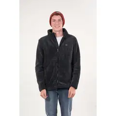 POLEMIC - Poleron Bonded Shaggy sin gorro Negro wi8300