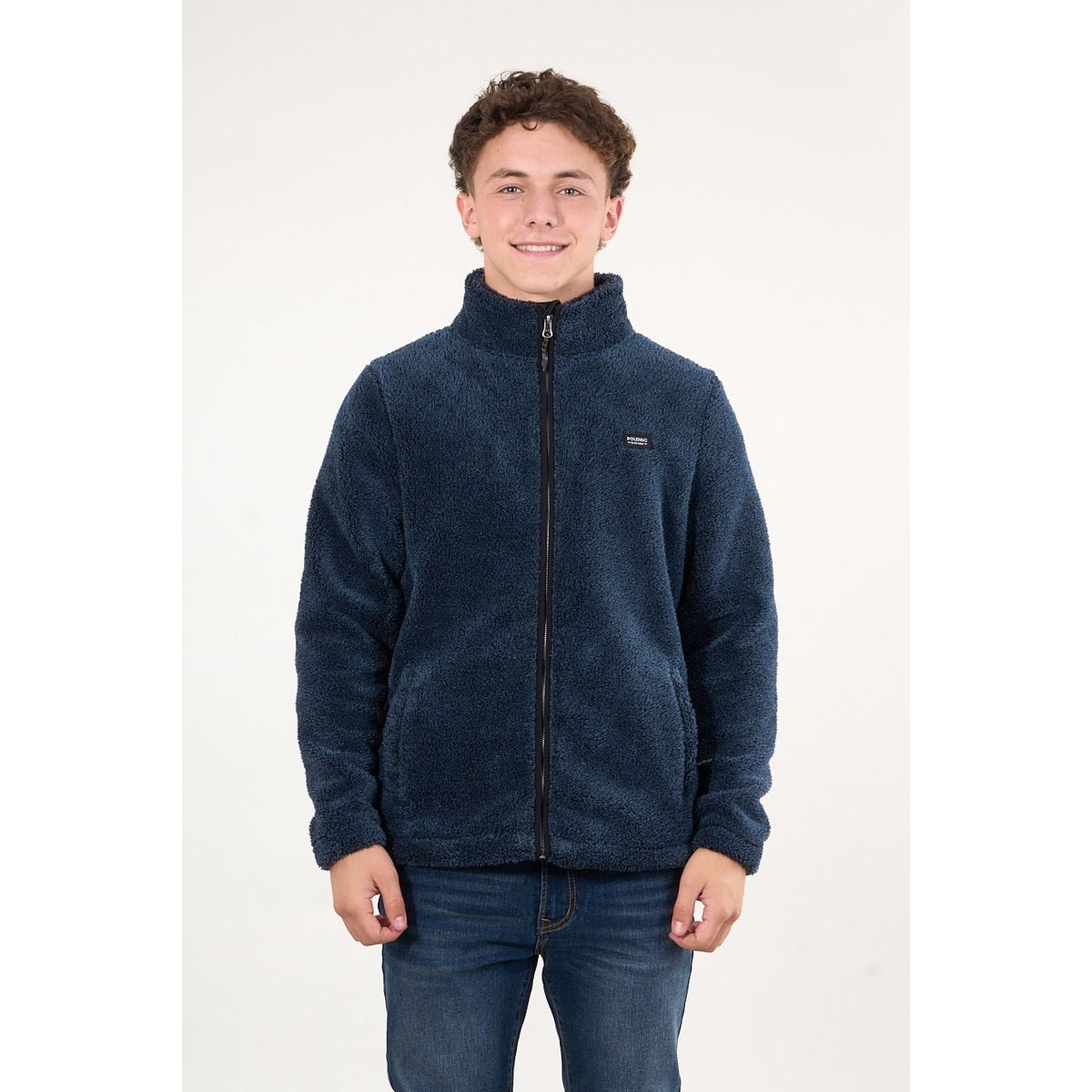 POLEMIC - Poleron Bonded Shaggy sin gorro Azul wi8300 Polemic