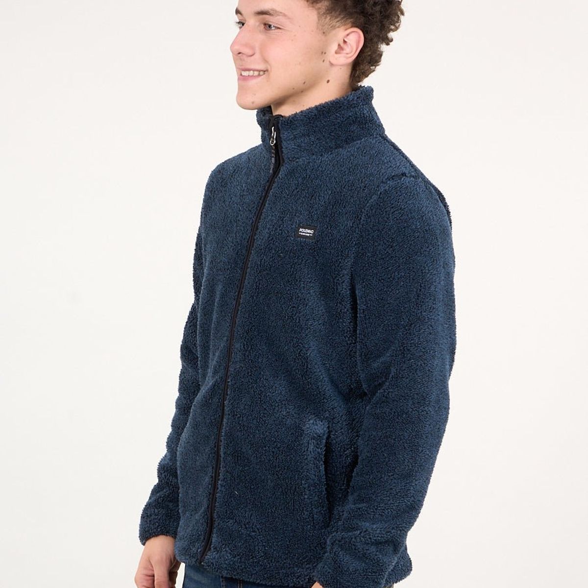 POLEMIC - Poleron Bonded Shaggy sin gorro Azul wi8300 Polemic