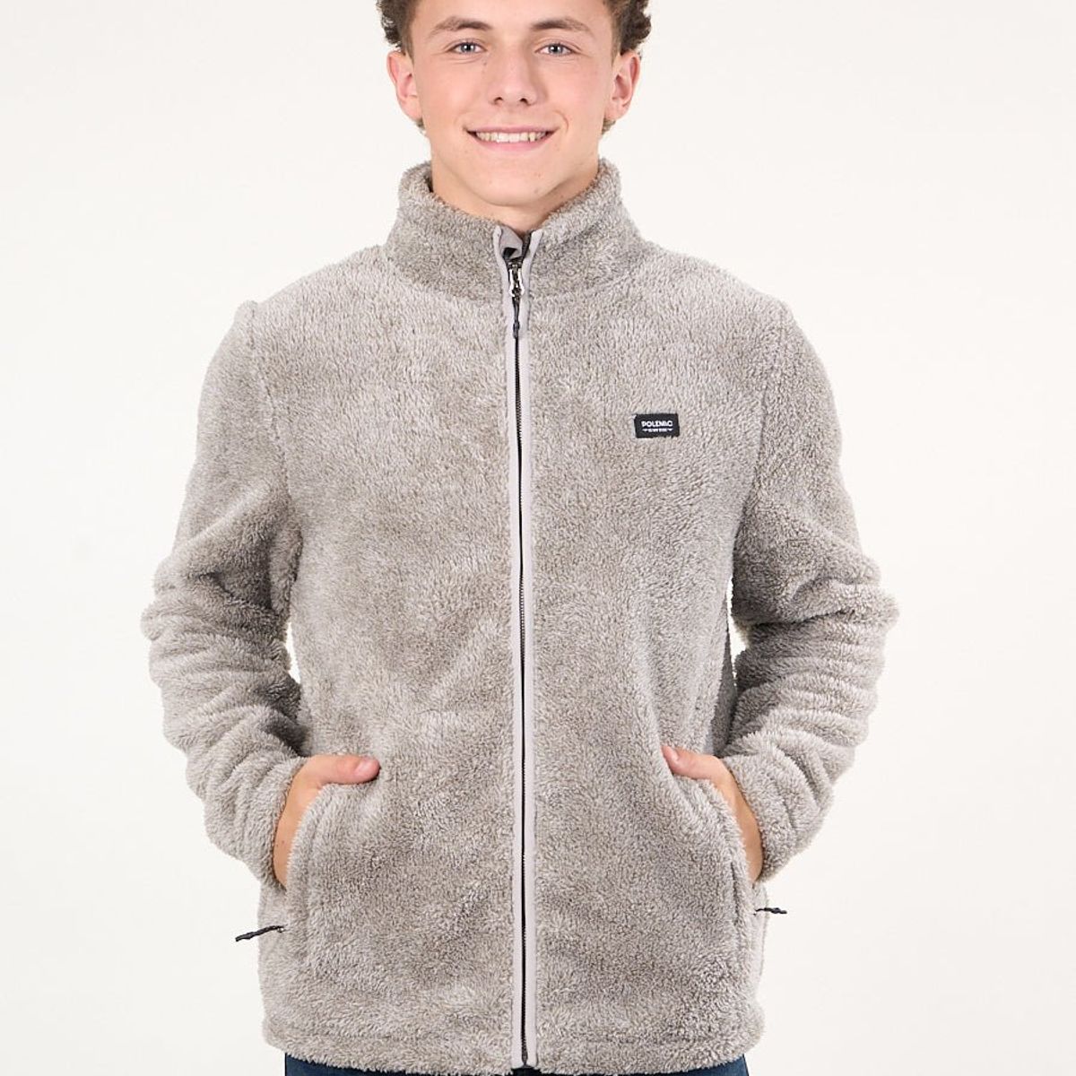 POLEMIC - Poleron Bonded Shaggy sin gorro Beige wi8300 Polemic