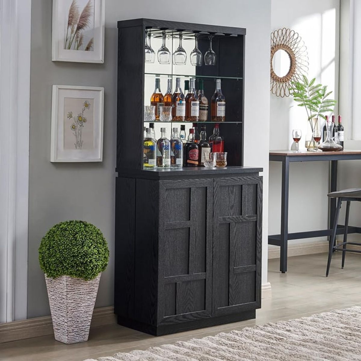 MSA MUEBLES SANTA ANA - Vitrina Tyler Black DC92