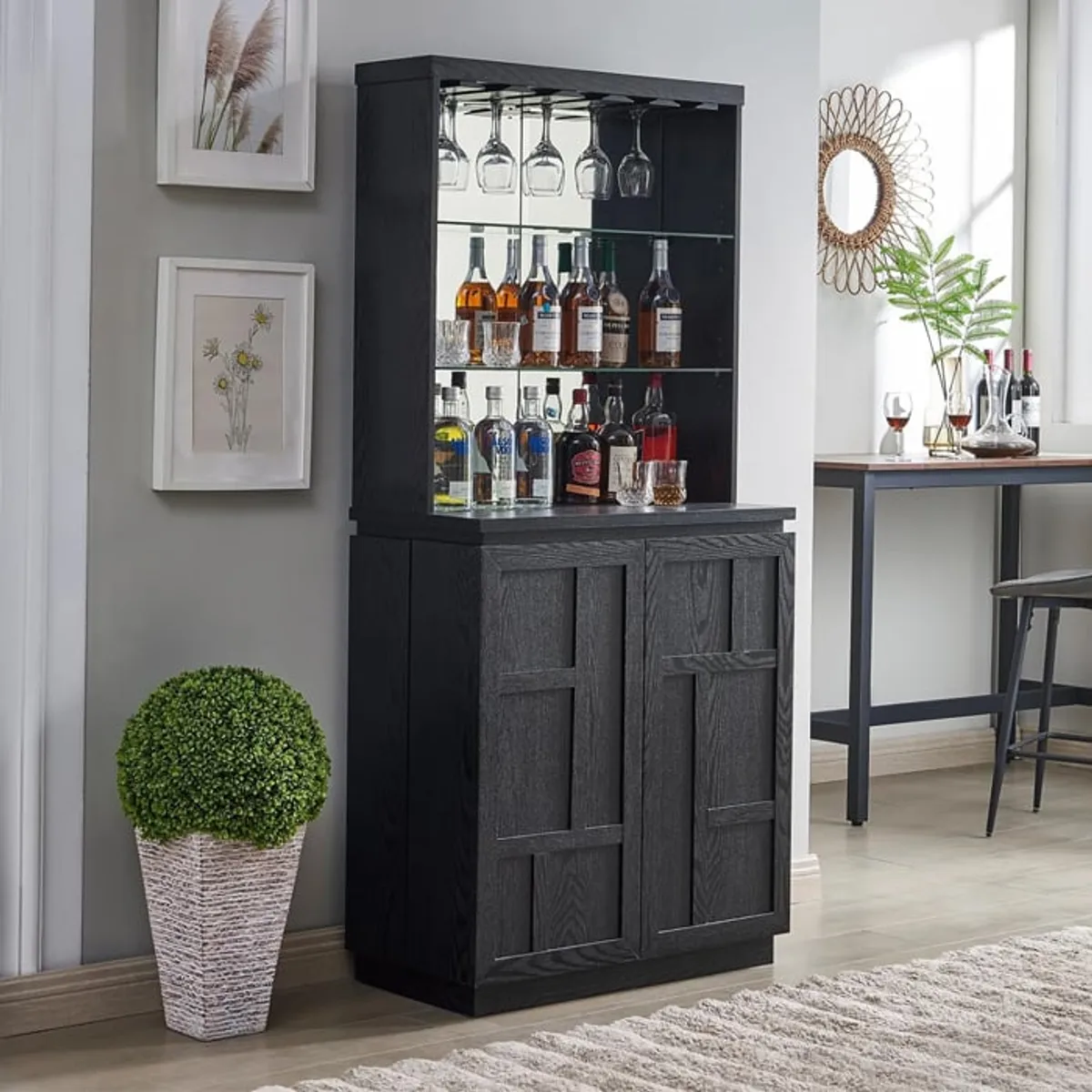 MSA MUEBLES SANTA ANA - Vitrina Tyler Black DC92